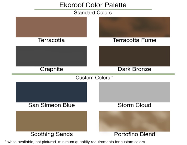 Ekoroof Color Palette Ekoroof Color Palette